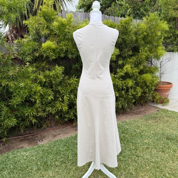 COS Women's Sleeveless Midi Dress Minimalist A-Line Beige Casual Small - Picture 5 of 12